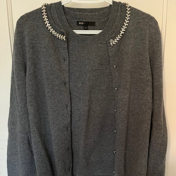 Maje Cashmere Sweater and Cardigan (Wool and Cashmere) - Picture 3 of 6